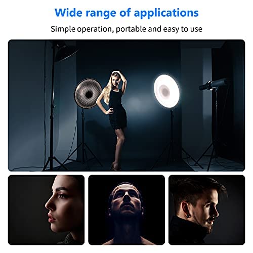Neewer 21.6''/55Cm Metal Beauty Dish Bowens Mount Reflector With White Diffuser, Honeycomb Grid For Strobe Flash Video Light Com