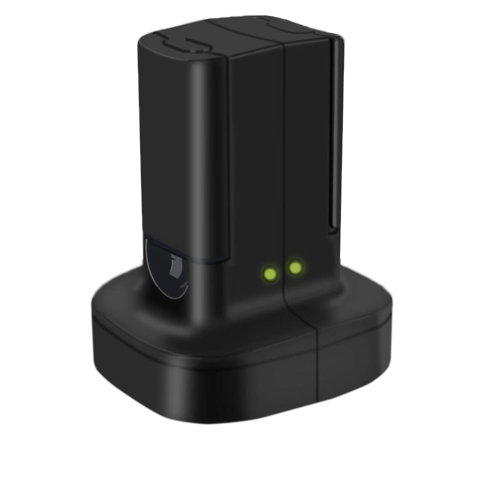 2 Pack Xbox 360 Controller Rechargeable Battery (3600Mah) With Dual Charging Dock Charger Station Stand Base, Fit For Xbox 360 W
