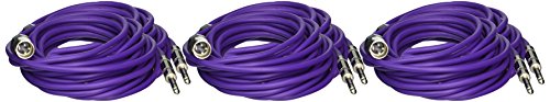Seismic Audio Stage And Studio Patch Cable (Satrxl-M25Purple-6Pack)
