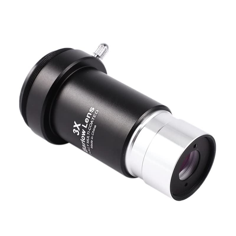 Bysameyee Barlow Lens 3X, 1.25 Inch Fully Multi Coated Metal Barlow Lens With M42 Thread Camera Connect Interface For Telescope