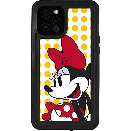 Skinit Waterproof Phone Case Compatible With Iphone 12 Pro Max   Officially Licensed Disney Minnie Mouse Yellow Dots Design