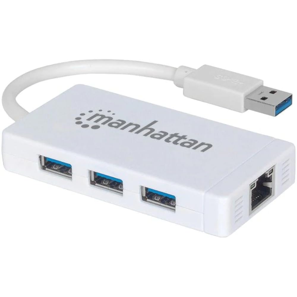 Manhattan 3Port Usb Hub/Ethernt (507578)