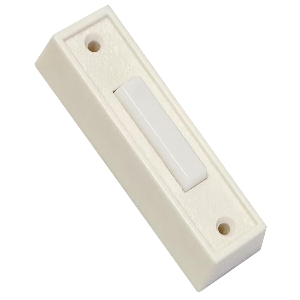 Wesua Led Lighted Doorbell Button Push Switch Wall Mounted For Chime Ring (White)
