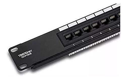 Trendnet 16-Port Cat6 Unshielded Patch Panel - Bay Of Entry (1000Base-T, Ethernet/Fast Ethernet/Gigabit Ethernet, Cat6, Ansi/Eia