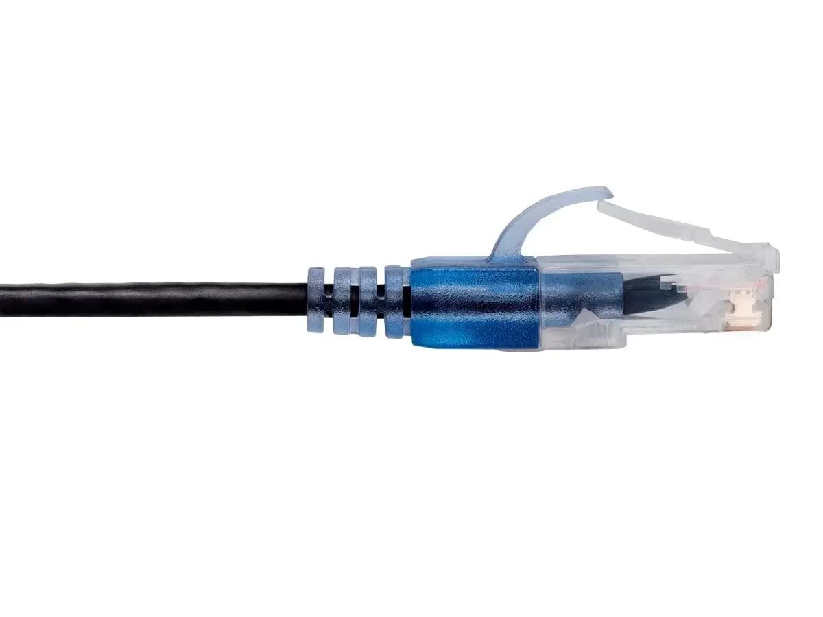 Monoprice Cat6A 25Ft Black Patch Cable Utp 30Awg 10G Pure Bare Copper Snagless Rj45 Slimrun Series Ethernet Cable