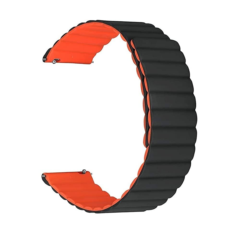 Pfct-U Magnetic Watch Band, Silicone Watch Strap Quick Release Smart Watch Bands 22Mm For Gear S3 Replacement For Galaxy 46Mm Ve