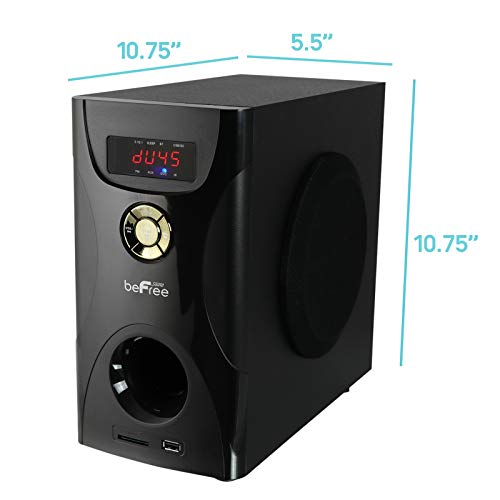 Befree Sound 5.1 Channel Surround Sound Bluetooth Speaker System In Black