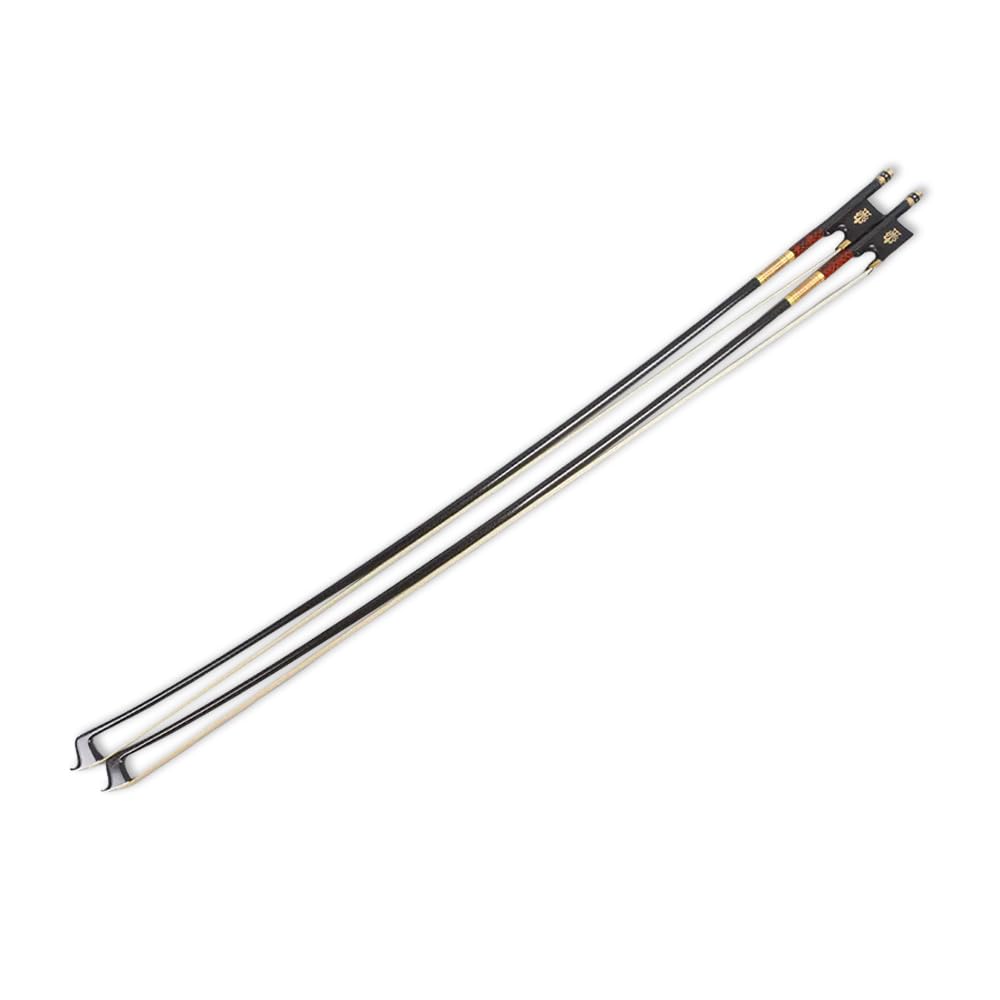 Yinfente Violin Bow 4/4 Carbon Fiber Ebony Frog With Peafowl Inlay,Mongolian Horse Hair,Stick&Well Balance 4/4 Violin Bow For Al