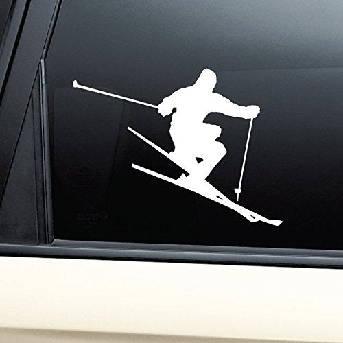 Nashville Decals Skiing Skier Ski Vinyl Decal Laptop Car Truck Bumper Window Sticker