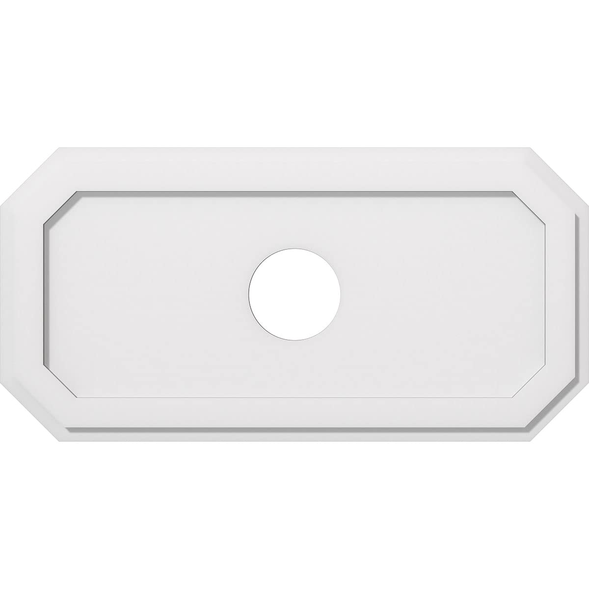 Ekena Millwork Cmp32X16Ed 05000 Emerald Architectural Grade Pvc Contemporary Urethane Ceiling Medallions 32''W X 16''H X 5''Id X