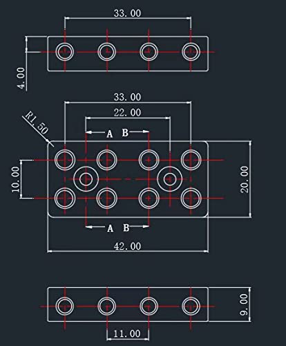 Guyker 4 String Headless Bass Bridge String Lock Electric Bass Replacement Part