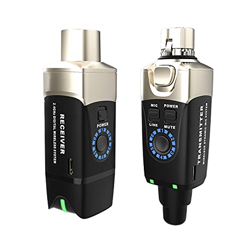 Xvive U3 Wireless Microphone System 2.4Ghz Wireless Xlr Transmitter And Receiver For Dynamic Microphone, Audio Mixer, Pa System
