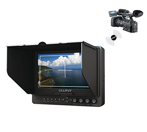 LILLIPUT 665/O/P/WH 7' wireless HDMI Monitor with WHDI, HDMI, YPbPr, component video, peaking functions, focus assistance and sun hood. Optimised for for DSLR & Full HD Camcorder+ 5800mah battery and charger by LILLIPUT OFFICIAL SELLER :VIVITEQ .