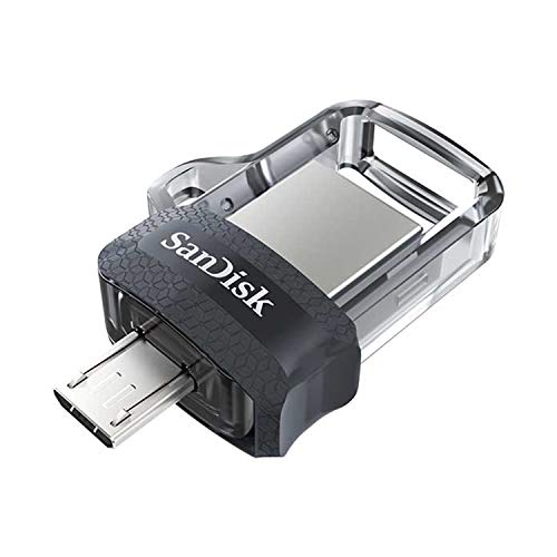 Sandisk 128Gb Ultra Dual Drive M3.0 For Android Devices And Computers   Microusb, Usb 3.0   Sddd3 128G G46, Black
