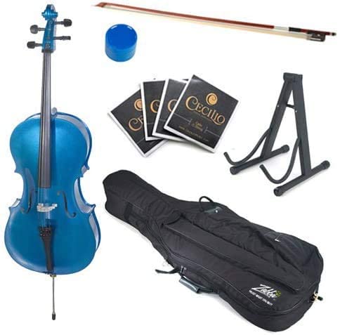 Mendini By Cecilio Cello   Musical Instrument For Kids & Adults   Cellos Kit W/Bow, Stand, Bag   Stringed Music Instruments For 