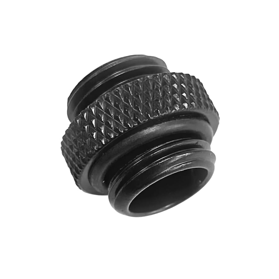 Dracaena 6 Pack G1/4'' Thread, Male To Male Mini Extender Fitting With Tighten O Ring, Compression Fitting For Computer Water Co