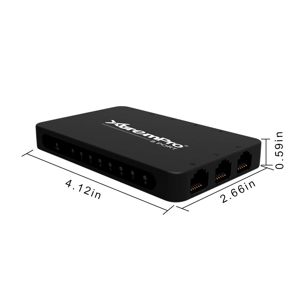 Xtrempro 8 Port Usb Powered 10/100Mbps Ethernet Rj45 Network Switch Hub   Black (61026)