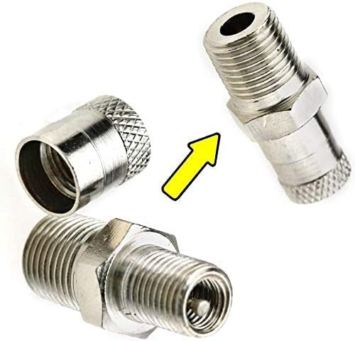 2 Pcs 1/8 Inch Bspt Bsp Schrader Tank Valve 25Mm Wheel Air Compressor 35 Bar 500 Psi