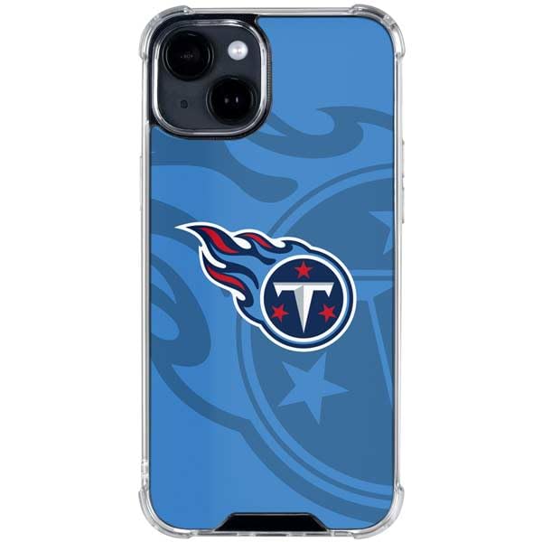 Skinit Clear Phone Case Compatible With Iphone 14   Officially Licensed Nfl Tennessee Titans Double Vision Design