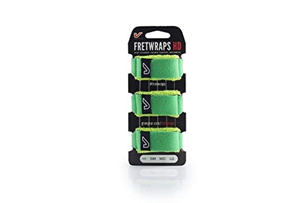 Gruv Gear Fretwraps Hd 3 Pack ''Leaf'' Guitar String Muters, Green, Small