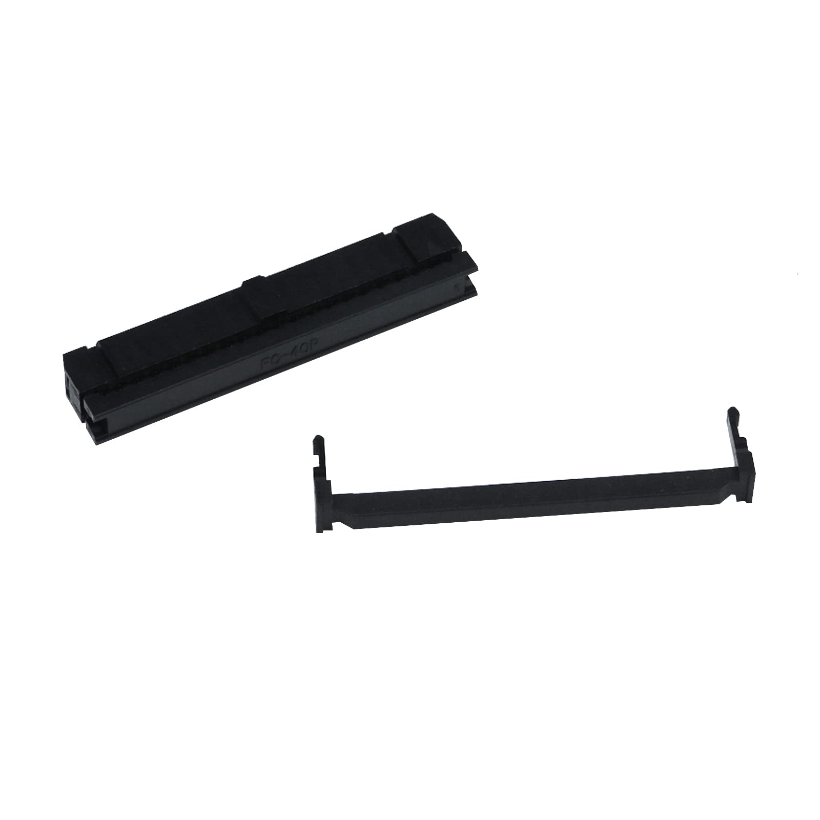 Antrader 10Pcs 2.54Mm Pitch Female 2X20 40 Pin Flat Cable Idc Socket Connector Black