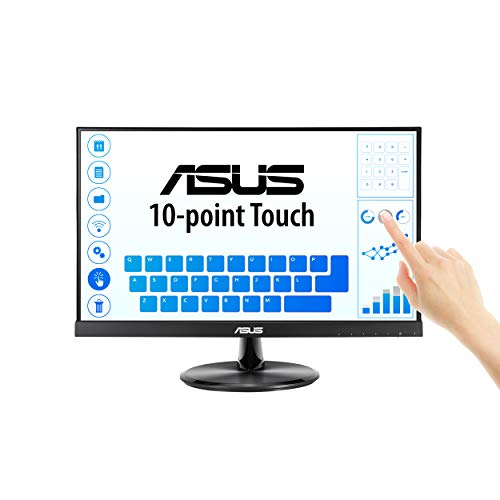 Asus Vt229H 21.5'' Monitor 1080P Ips 10 Point Touch Eye Care With Hdmi Vga, Black