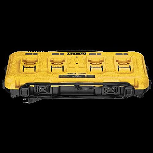 Dewalt 20V Max* Charger, 4 Port, Rapid Charge (Dcb104) , Black/Yellow