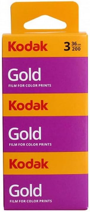 Kodak 1880806 Gold 200 Film, Gb13536 H   Pack Of 3 (Yellow/Purple)