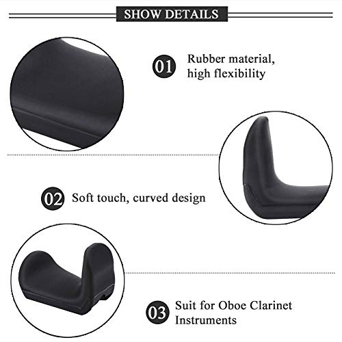 Rubber Clarinet Thumb Rest Cushion, Rubber Clarinet Thumb Rest Cushion Protector For Oboe Clarinet Instruments Within 1.45-1.75C