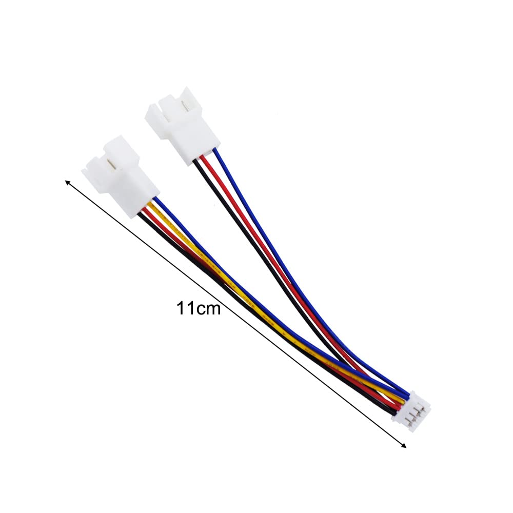 Gebildet Formed Pwm Gpu Fan Adapter, Mini 4 Pin To Dual Standard 3 Pin/4 Pin Extension Converter Cable, Graphics Card Fan Splitt