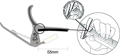 Grover Guitar Capo (Gp750Bl), Black