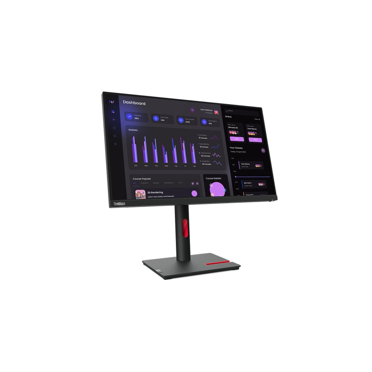 Lenovo Thinkvision T24I 30 Led Display 60,5 Cm (23.8'') 1920 X 1080 Pixels Full Hd Noir