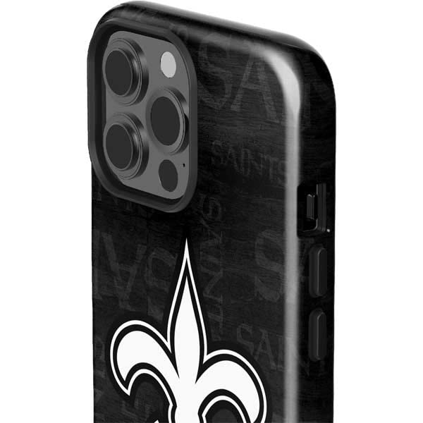 Skinit Impact Phone Case Compatible With Iphone 14 Pro Max   Officially Licensed Nfl New Orleans Saints Black & White Design