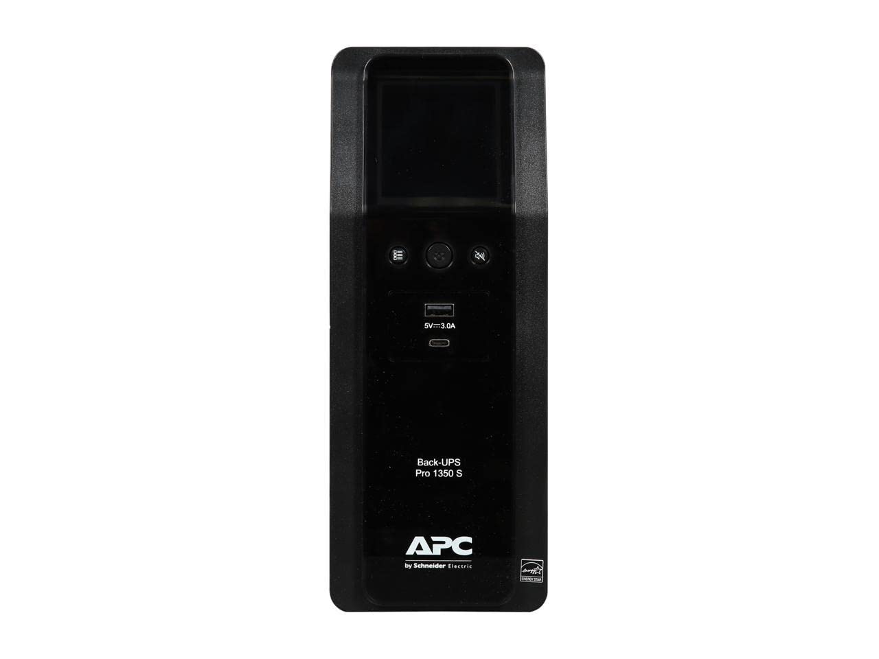 Apc Ups 1350Va Sine Wave Ups Battery Backup And Surge Protector, Br1350Ms Backup Battery Power Supply With Avr, (2) Usb Charger