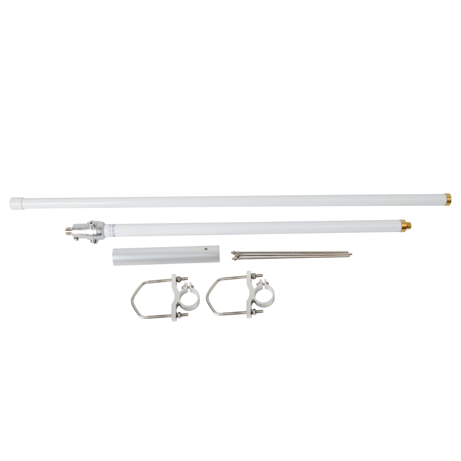 Twayrdio 144/430 Mhz Dual Band Heavy Duty Fiberglass Vertical Base Antenna   2Meter/70Cm 68.9Inches Base Antenna 4.5/7.2Dbi With