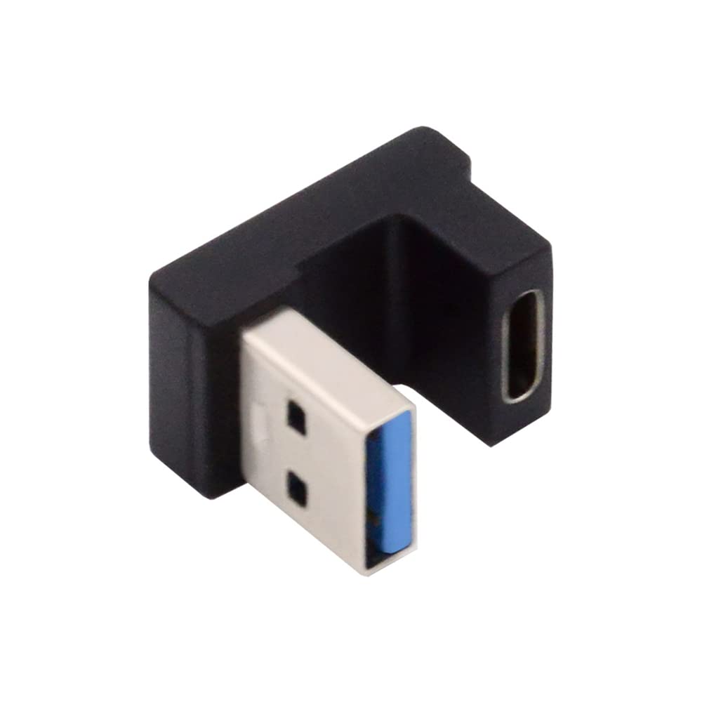 Nfhk Usb C Type C Female Opposite U Shape Back Angled To Usb 3.0 A Male Data Adapter For Laptop Desktop