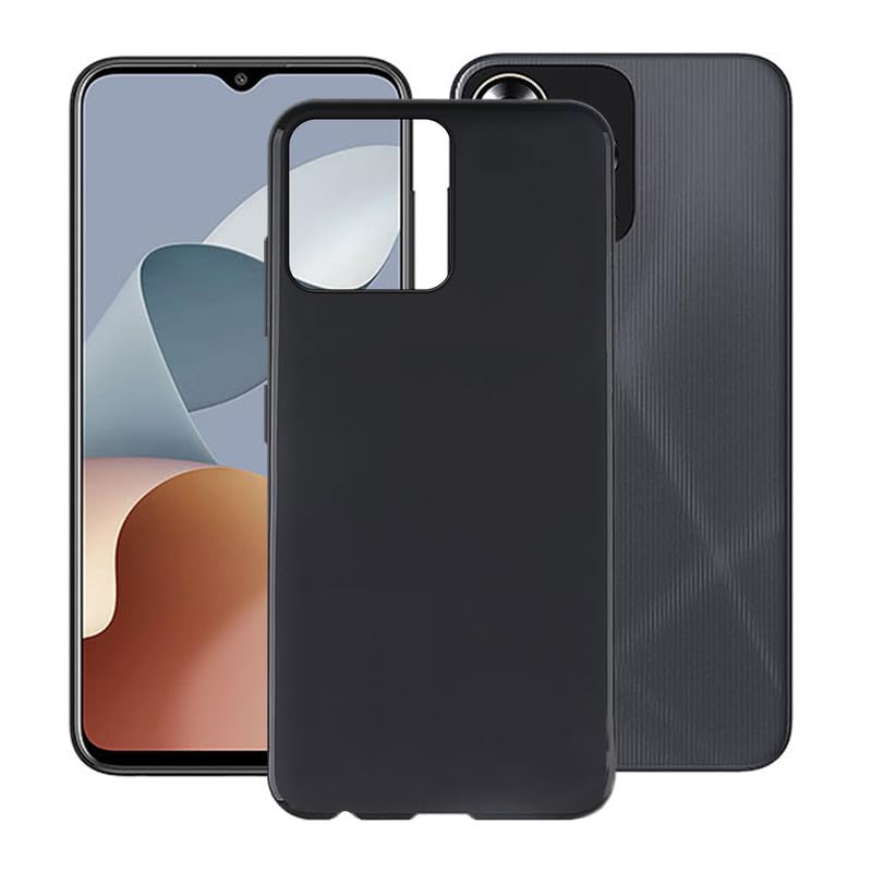 Aqgg For Zte Axon 50 Lite 8050 (6.60'') Case, Soft Silicone Bumper Shell Black Flexible Rubber Phone Protective Cases Tpu Cover 