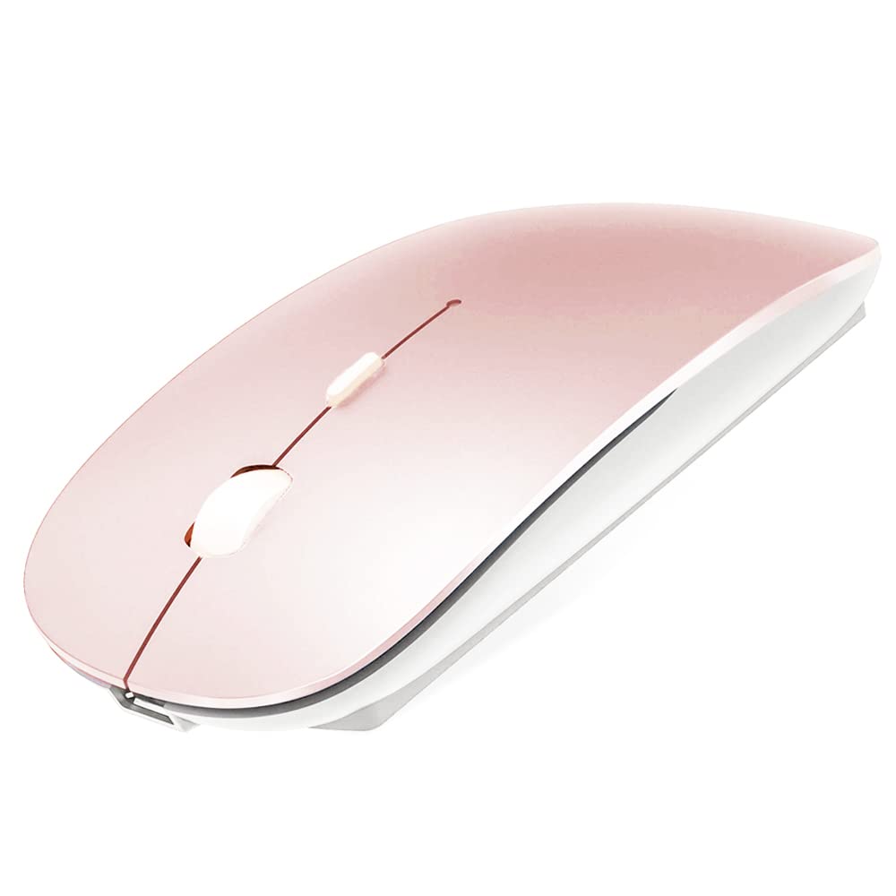 Klo Bluetooth Mouse For Macbook/Macbook Air/Pro/Ipad, Wireless Mouse For Laptop/Notebook/Pc/Ipad/Chromebook (Pink)