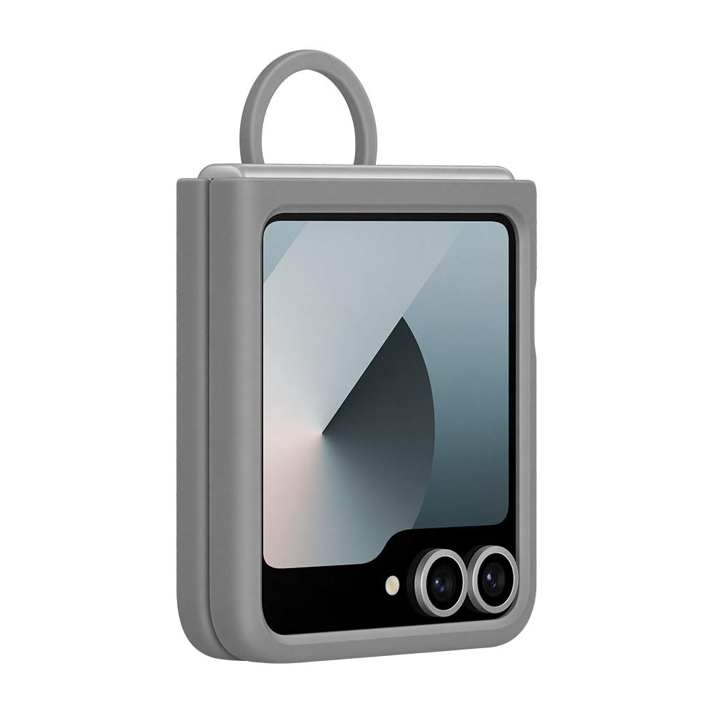 Samsung Galaxy Official Silicone Case With Ring For Galaxy Z Flip6, Grey