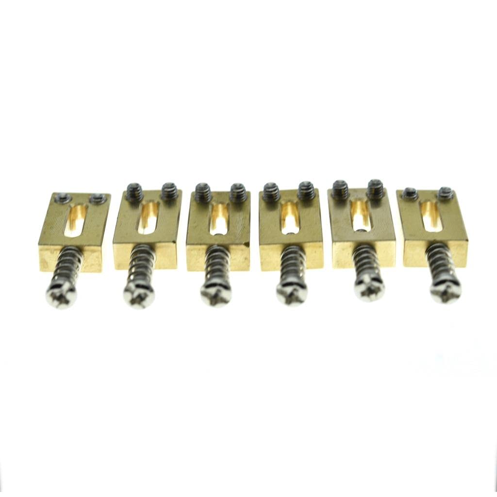 Dopro Solid Brass Guitar Bridge Saddles Brass Saddle 10.8Mm For Stratocaster Or Telecaster