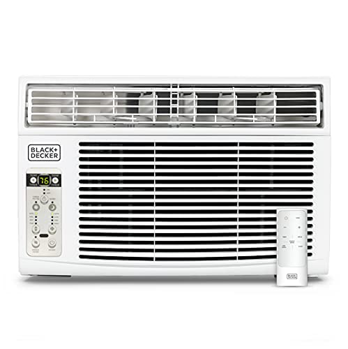 14500 Btu Window Air Conditioner Unit Ac Blackdecker With Remote Control Cools Up To 700 Square Feet, White