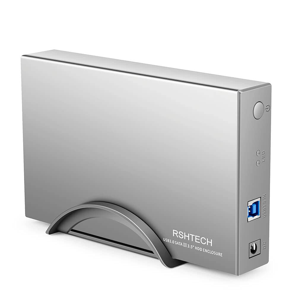 Hard Drive Enclosure Rshtech Usb 3.0 To Sata Aluminum External Hard Drive Dock Case For 3.5 Inch Hdd Ssd Up To 16Tb Drives, Supp