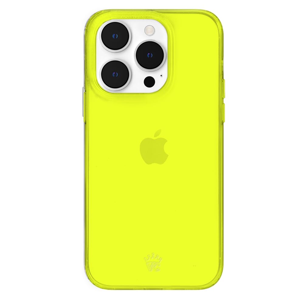 Velvet Caviar Compatible With Neon Iphone 14 Pro Case Yellow [8Ft Drop Tested] Protective Clear Cases (Neon Yellow)