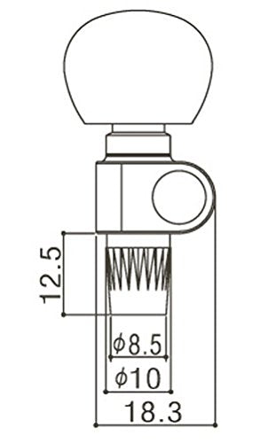 Gotoh Japan 5Th String Banjo Tuner Spbj5 Ain Nickel Machine Head Peg With Pearloid Button
