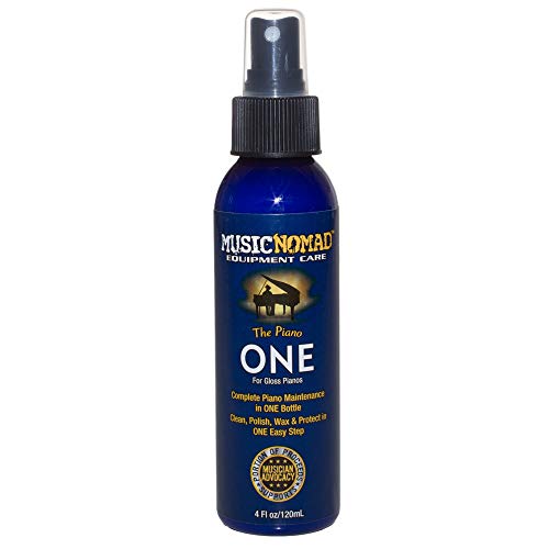 Musicnomad Mn130 Piano One All-In-1 Cleaner, Polish, & Wax For Gloss Pianos, 4 Oz