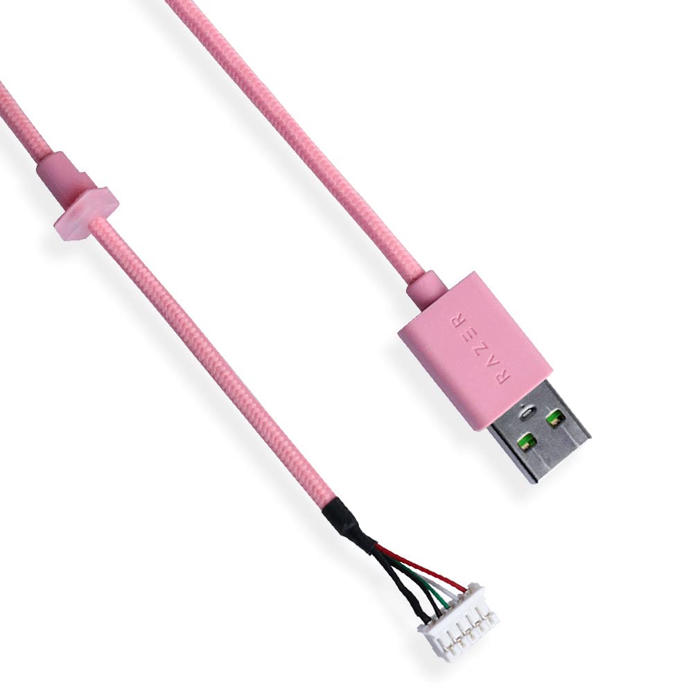 Huyun New Usb Wire Data Line/Audio Cable Replacement For Razer Kraken Kitty Edition/Ultimate Edition Headphone (Pink)