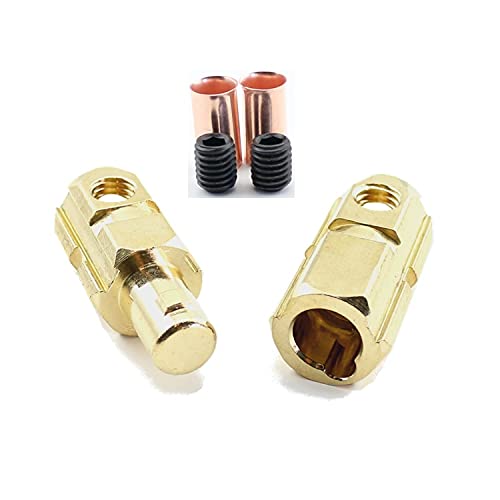 Weldingcity Dinse Type Twist Lock Welding Cable Insulated Connector Pair (M/F) 70 Series (50 70Mm Awg 1/0 3/0) For Welders Mille