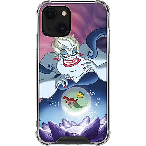 Skinit Clear Phone Case Compatible With Iphone 13 Mini   Officially Licensed Disney Ursula Ariel And Flounder Design