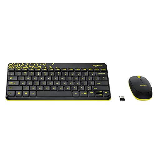 Logitech Mk240 Nano Wireless Usb Keyboard And Mouse Set, 12 Function Keys 2.4Ghz Wireless, 1000Dpi, SpillResistant Design, Pc/M