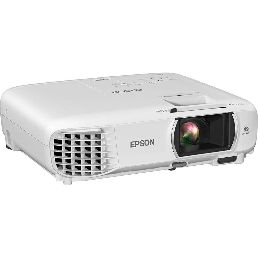 Epson Home Cinema 1080 3 Chip 3Lcd 1080P Projector, 3400 Lumens Color & White Brightness, Streaming/Gaming/Home Theater, Built In Speaker, Auto Picture Skew, 16,000:1 Contrast, Dual Hdmi White, Medium